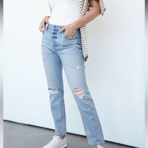 NWT‎ Carly Jean Distressed Topanga Boyfriend Jeans Size 2X - Picture 1 of 13